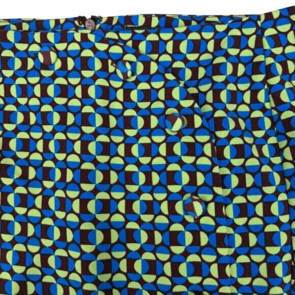 NWT URBAN OUTFITTERS Jagger Button-Front Mini Skirt Women’s Sz Large Brown Motif - Picture 7 of 8